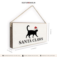 Santa Cat Twine Sign