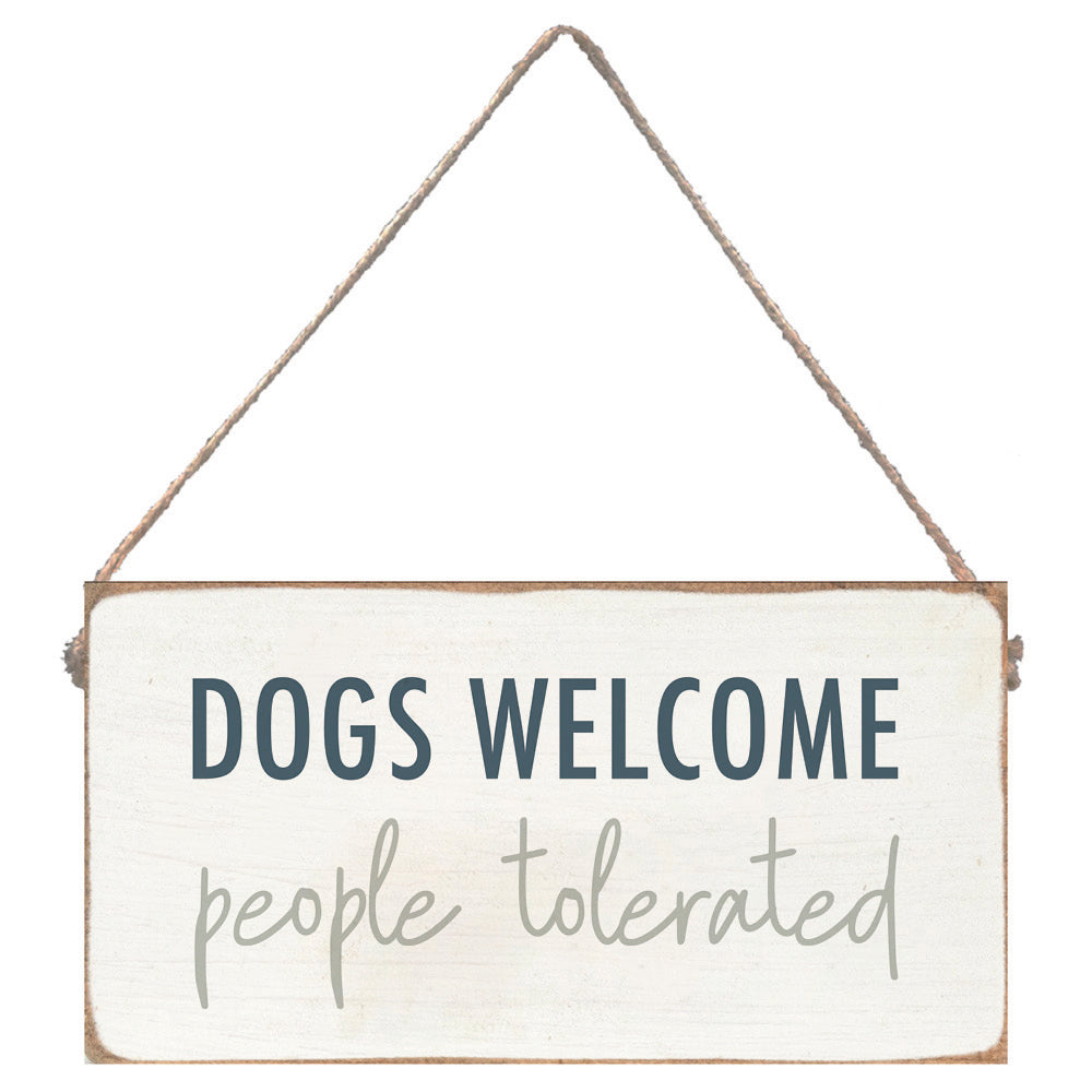 Dogs Welcome Twine Sign