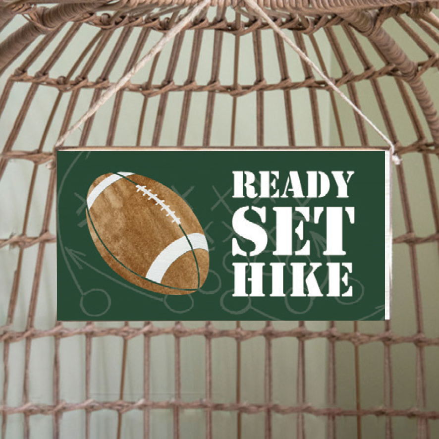 Football Twine Hanging Sign