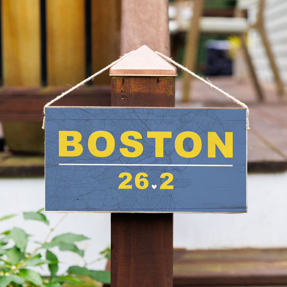 Boston 26.2 Twine Hanging Sign