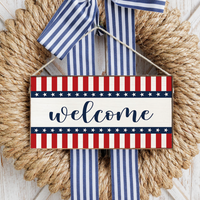 Star Spangled Welcome Twine Sign
