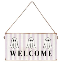 Welcome Ghost Twine Sign