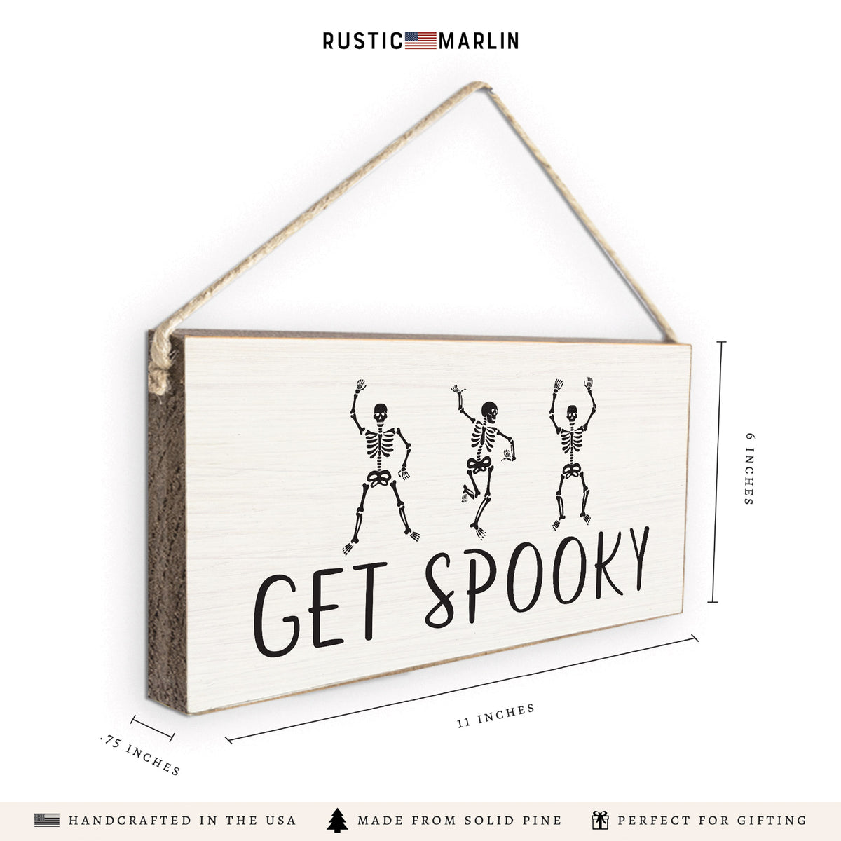 Get Spooky Skeleton Twine Sign