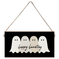 Happy Haunting Ghost Twine Sign