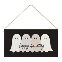 Happy Haunting Ghost Twine Sign