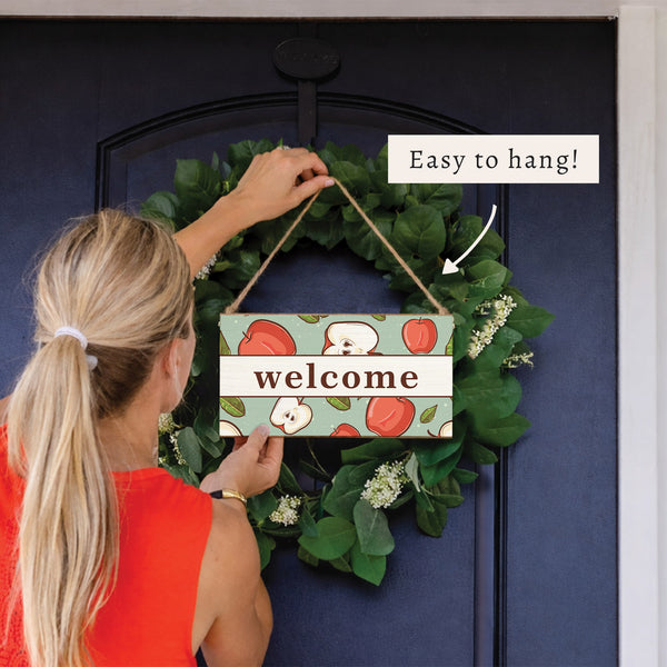 Apples Welcome Twine Sign