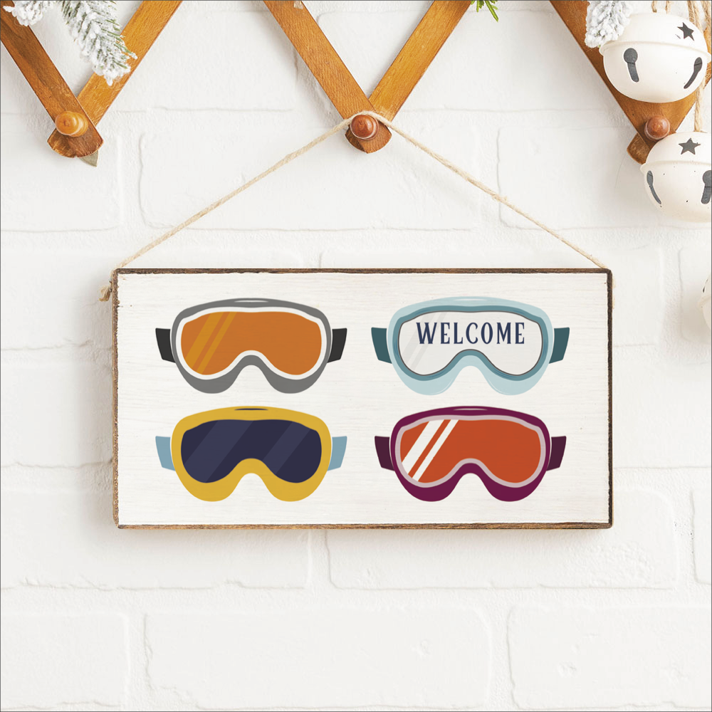 Ski Goggle Vibes Twine Hanging Sign