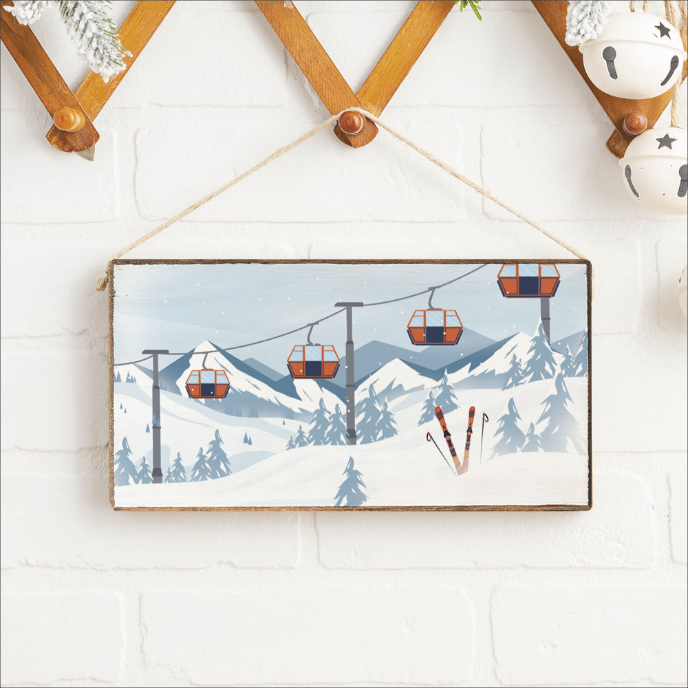 Alpine Lift Twine Hanging Sign