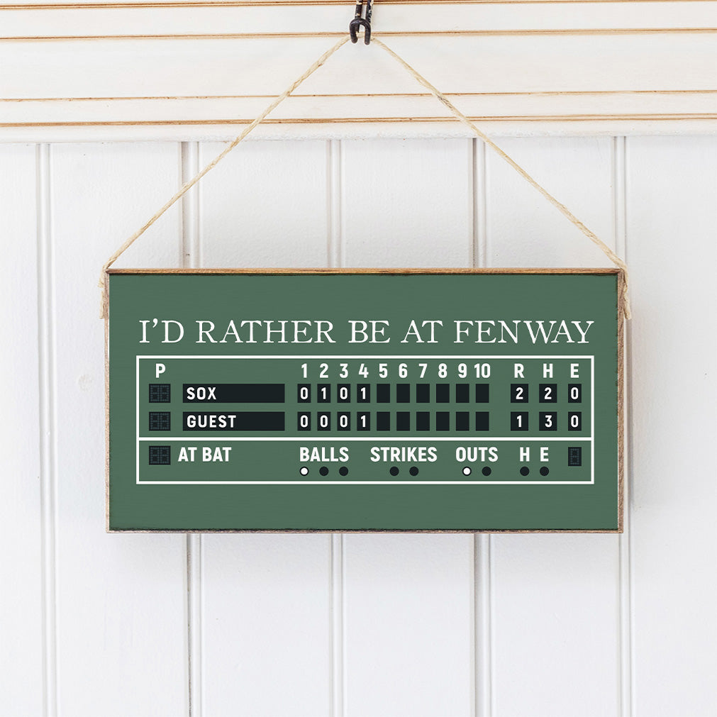 Fenway Scoreboard Twine Hanging Sign