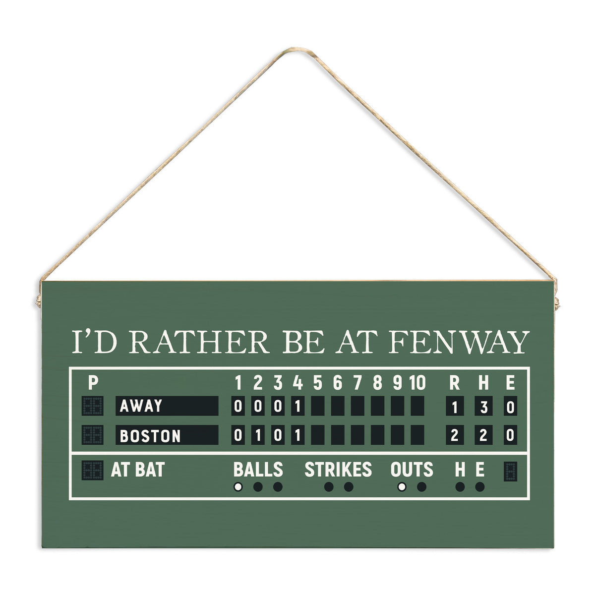 Fenway Scoreboard Twine Sign