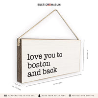 Love You To Personalized Twine Sign