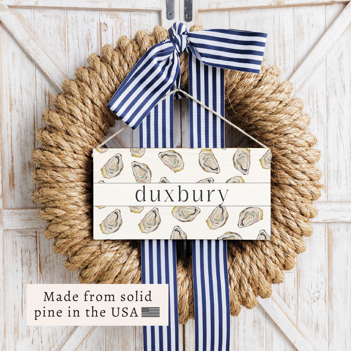 Half Shell Oyster Personalized Twine Sign