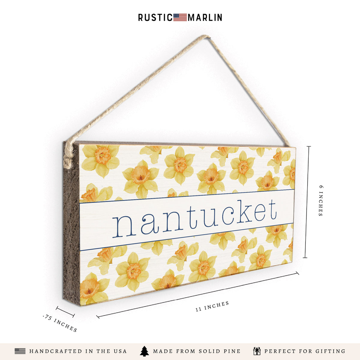 Daffodil Personalized Twine Sign