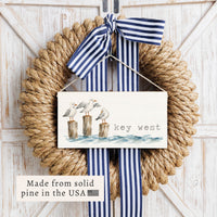Gull Trio Personalized Twine Sign