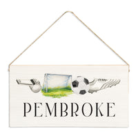 Soccer Icons Personalized Twine Sign