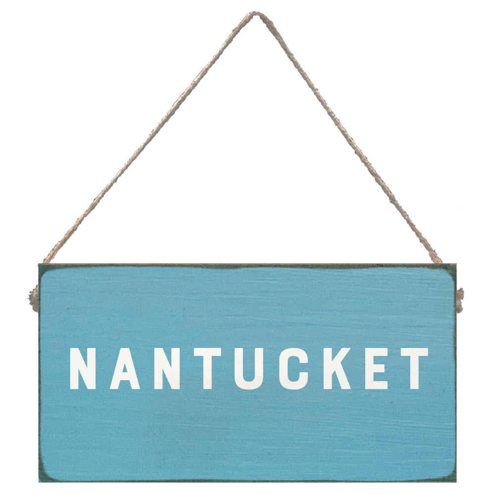 Surf Blue Personalized Twine Sign