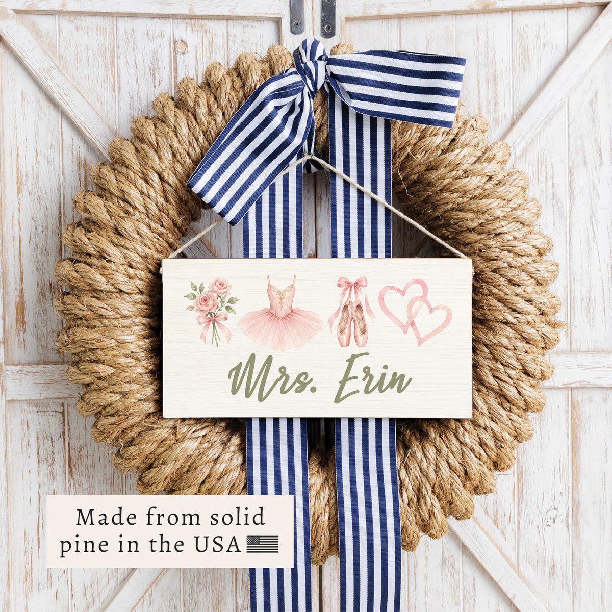 Ballet Icons Personalized Twine Sign