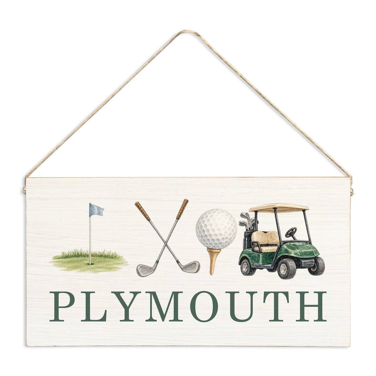 Golf Icons Personalized Twine Sign