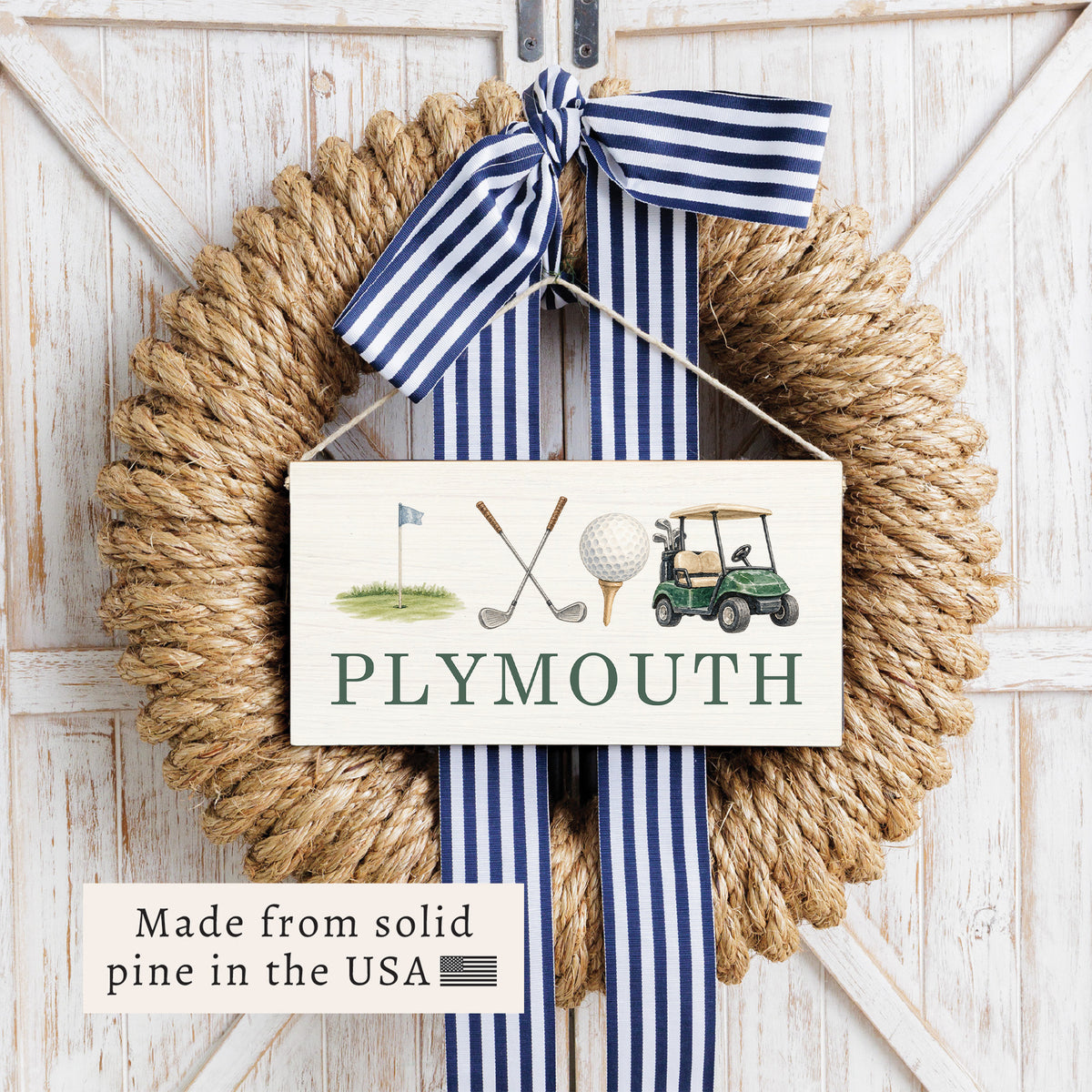 Golf Icons Personalized Twine Sign