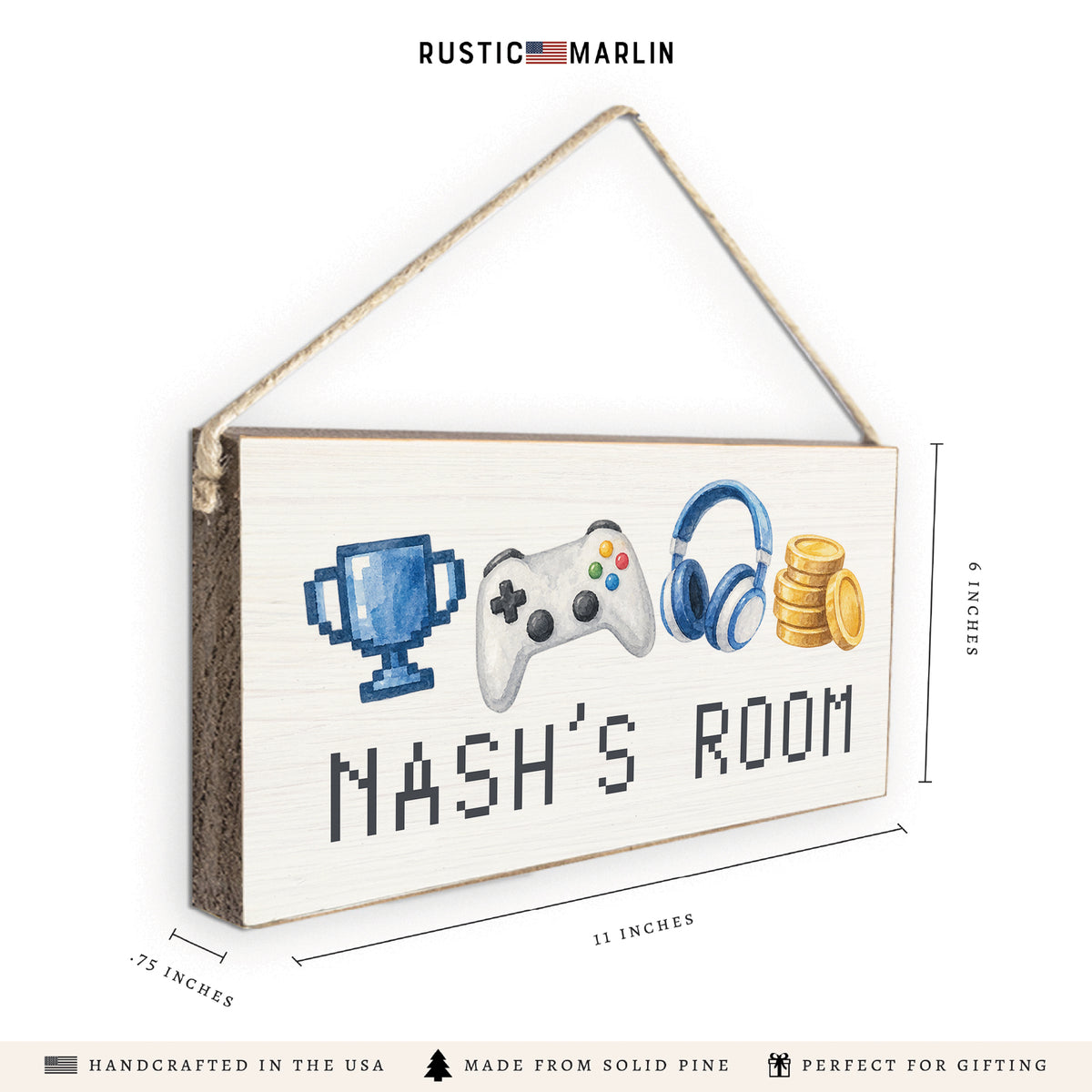 Gamer Icons Personalized Twine Sign
