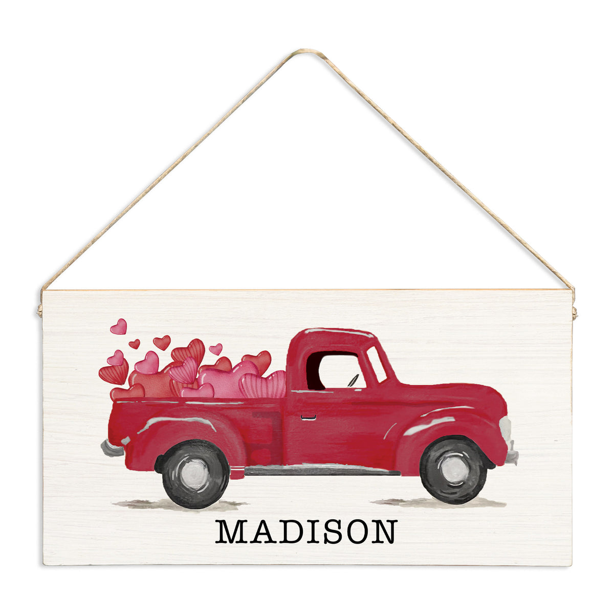 Heart Truck Personalized Twine Sign