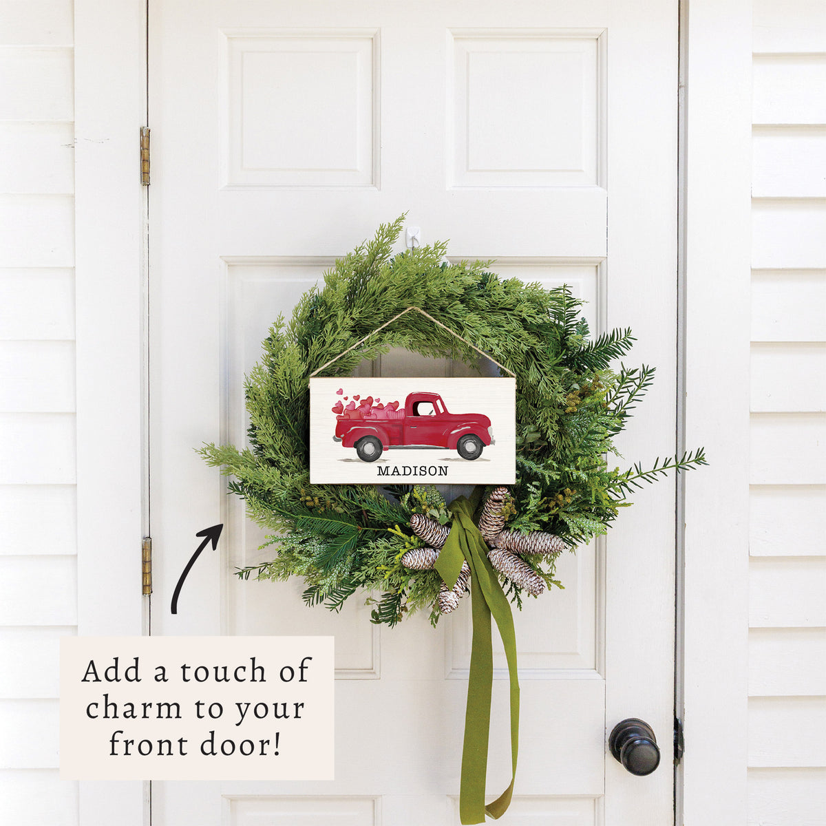 Heart Truck Personalized Twine Sign