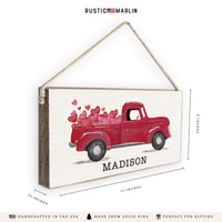 Heart Truck Personalized Twine Sign