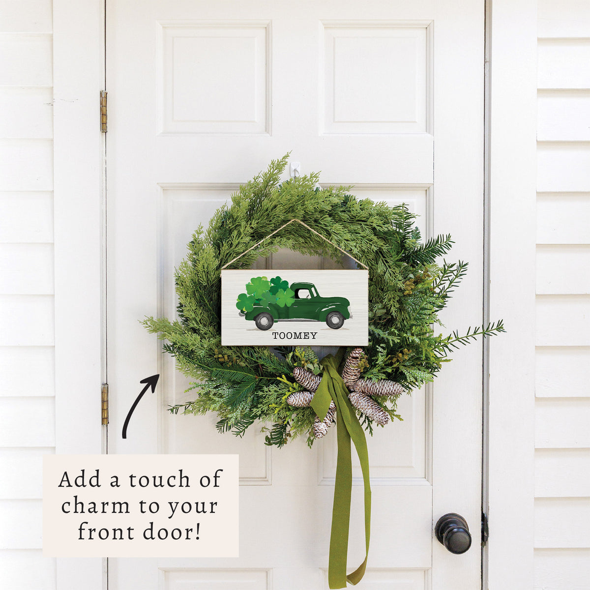 Shamrock Truck Personalized Twine Sign