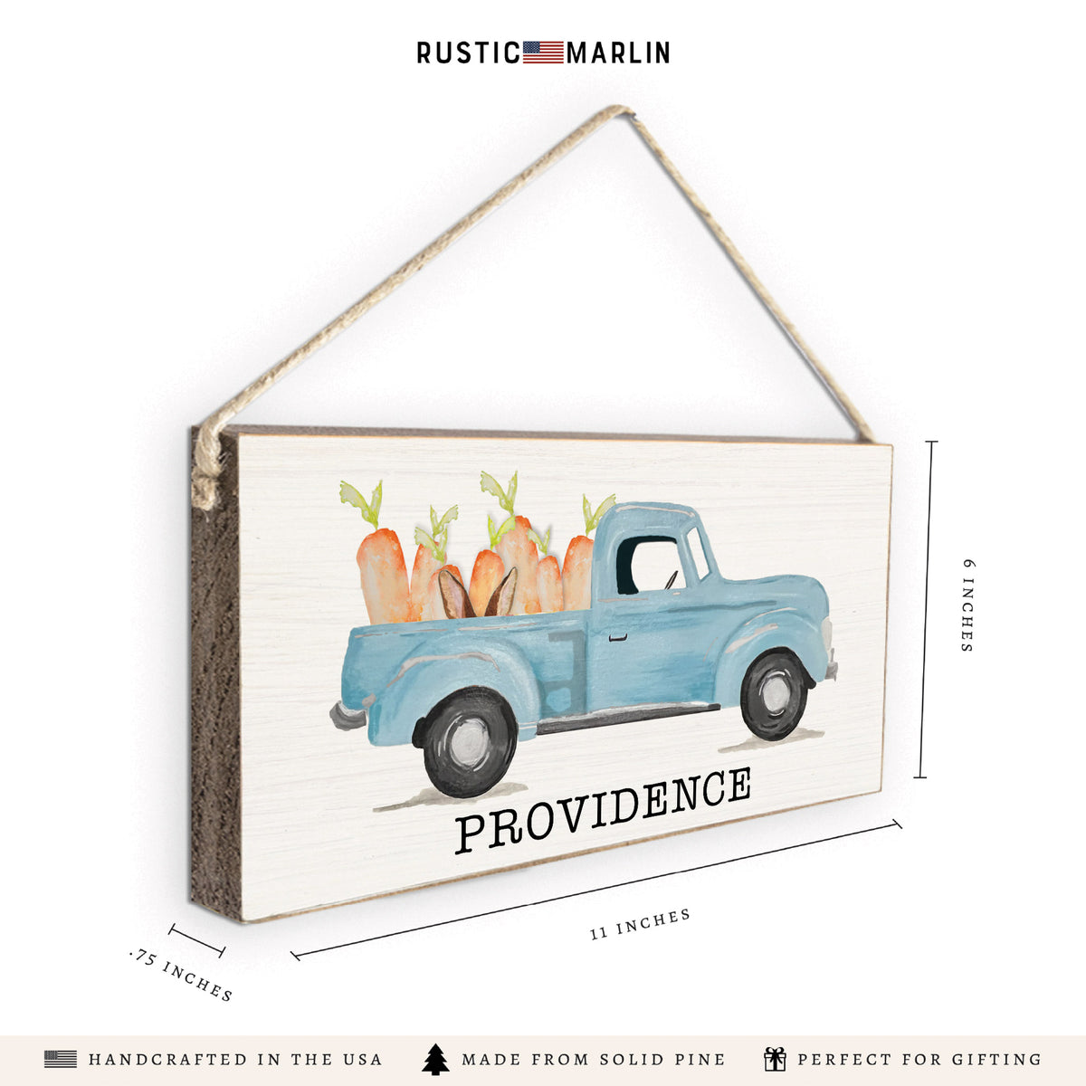 Easter Bunny Truck Personalized Twine Sign