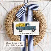Sunflower Truck Personalized Twine Sign