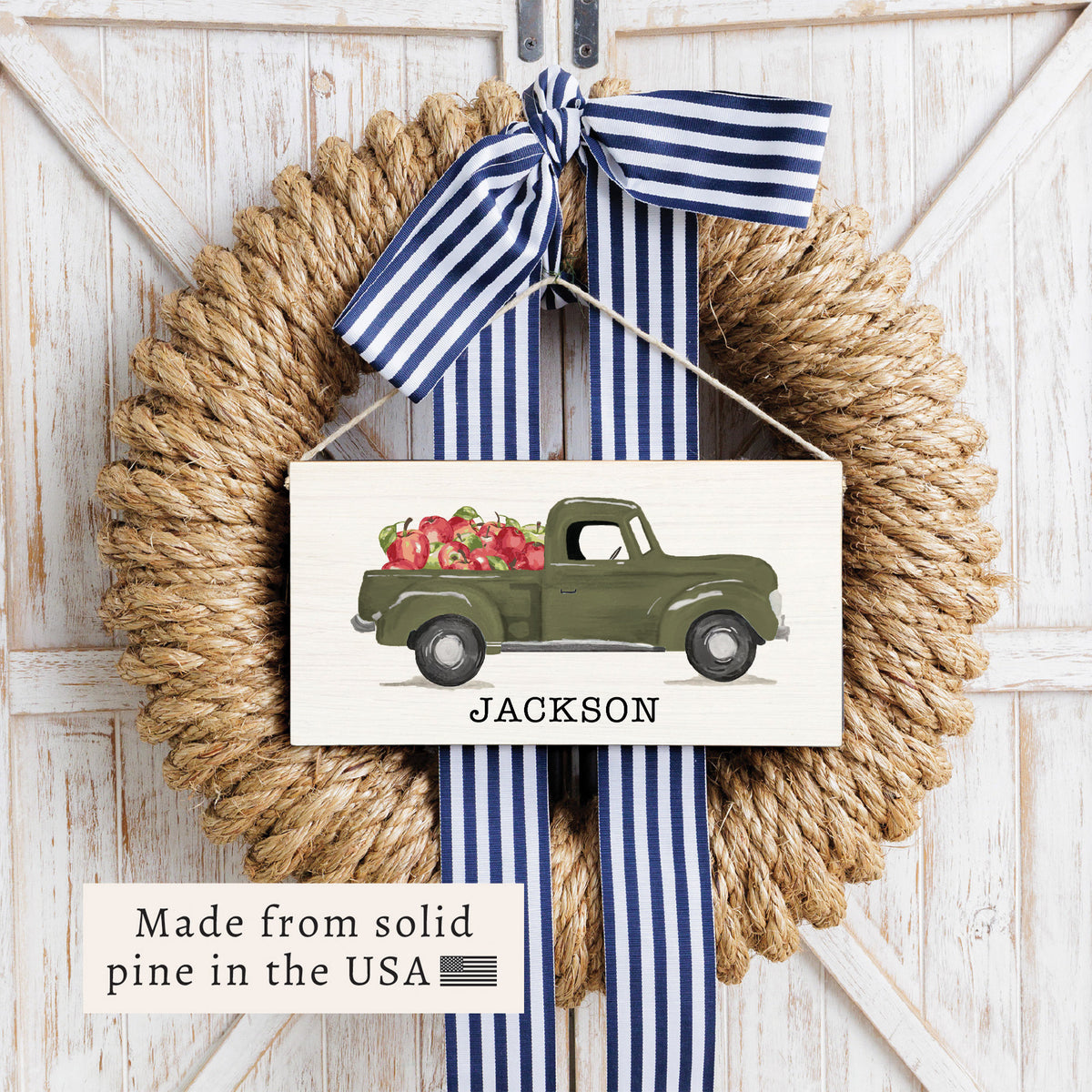 Apple Truck Personalized Twine Sign