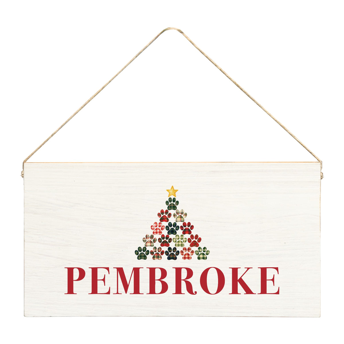 Paw Tree Personalized Twine Sign