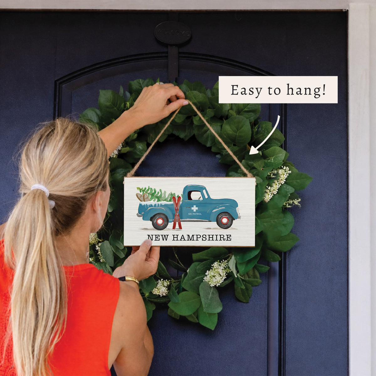 Ski Patrol Truck Personalized Twine Sign