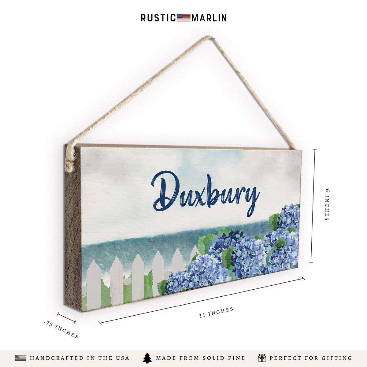 Hydrangea Dreams Personalized Twine Sign