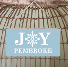 Load image into Gallery viewer, Personalized Joy Snowflake Twine Hanging Sign
