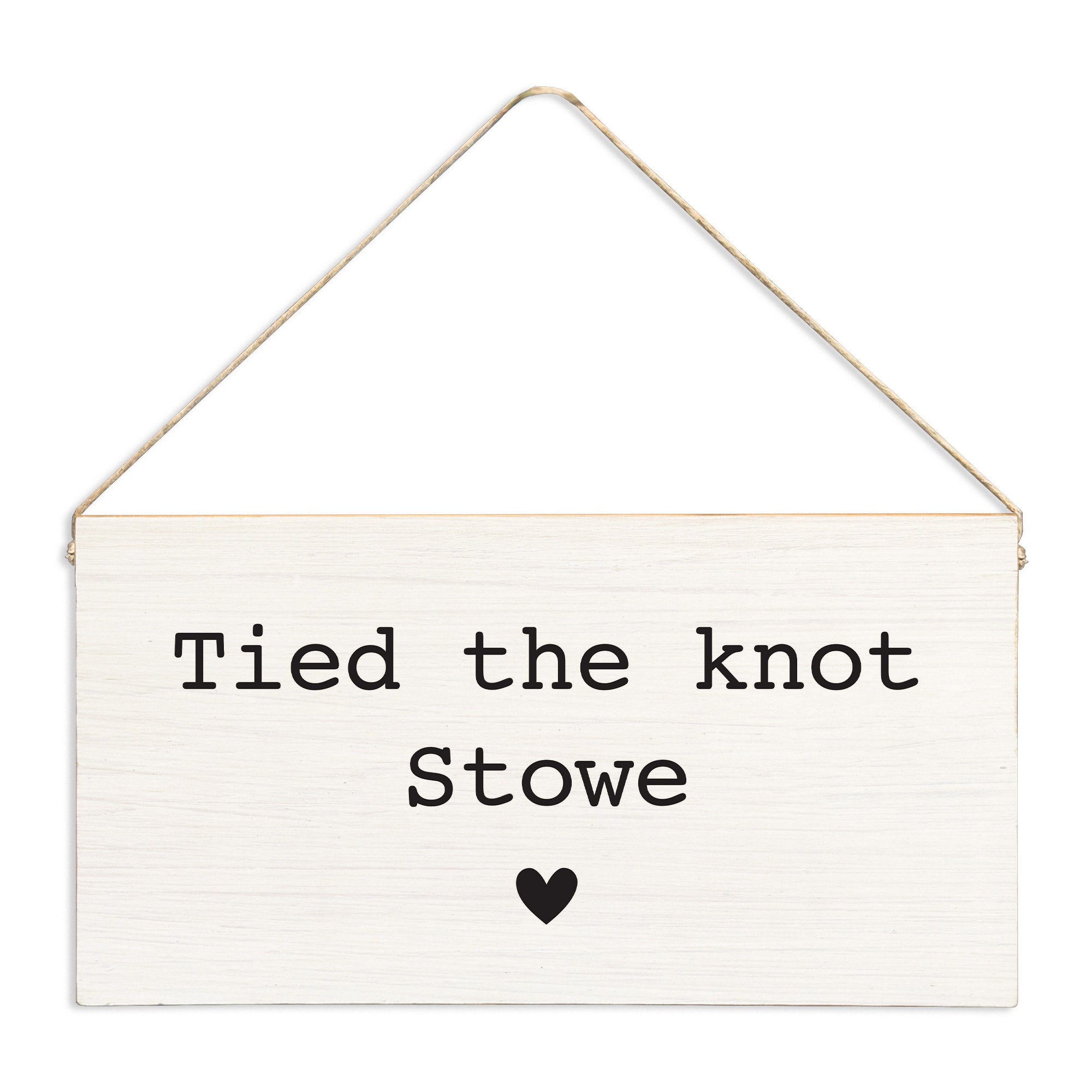 Tied The Knot Black Personalized | Twine Sign – Rustic Marlin