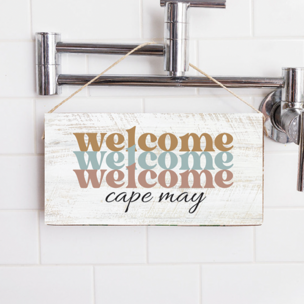 Personalized Welcome Home Twine Hanging Sign