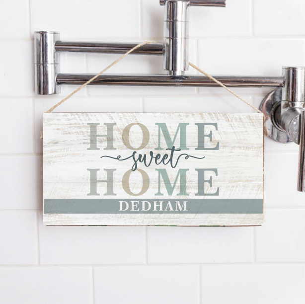 Personalized Home Sweet Home Twine Hanging Sign