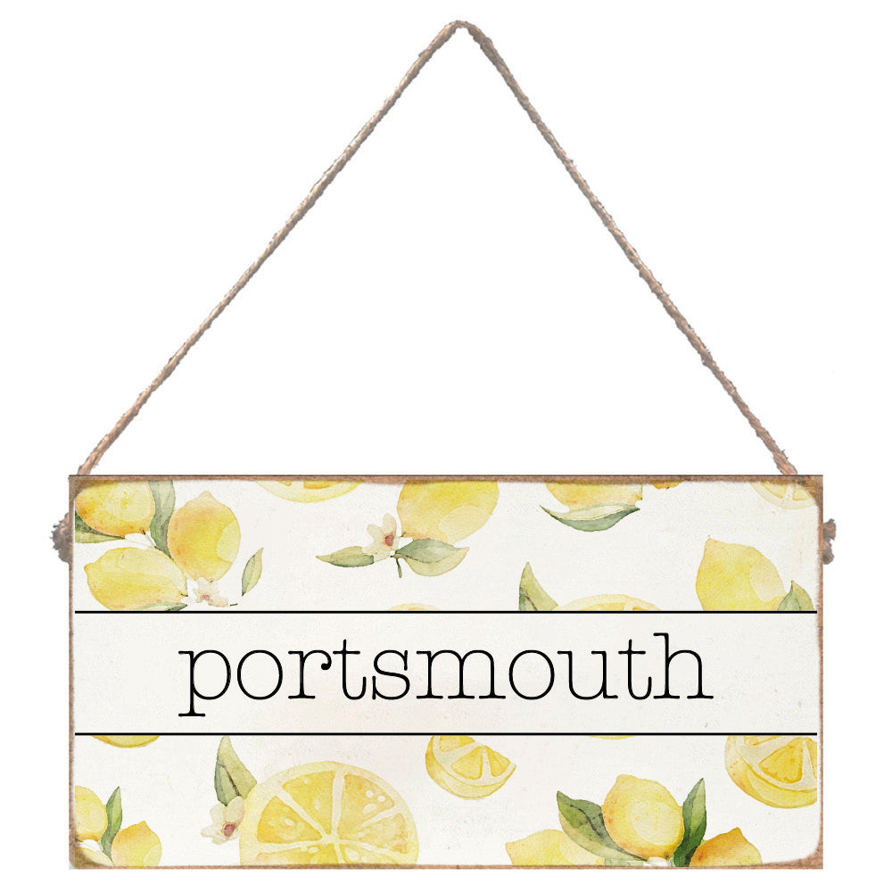 Watercolor Lemons Personalized Twine Sign