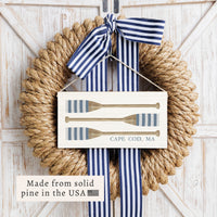 Striped Oars Personalized Twine Sign
