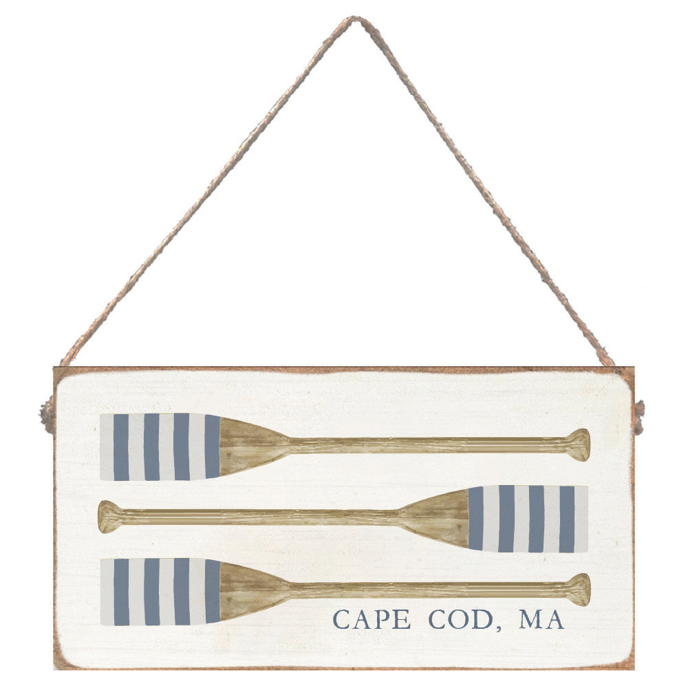 Striped Oars Personalized Twine Sign