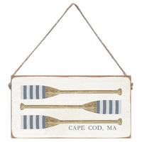 Striped Oars Personalized Twine Sign