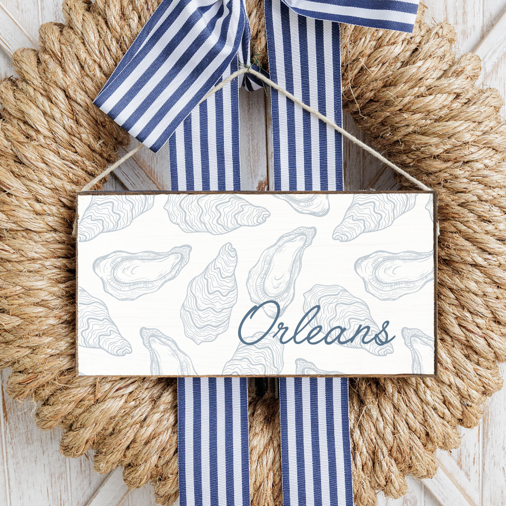 Personalized Oyster Hanging Sign