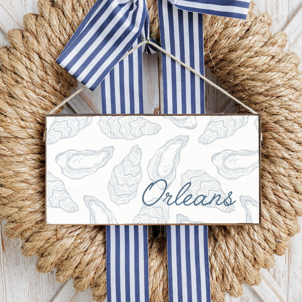 Oysters Personalized Twine Sign
