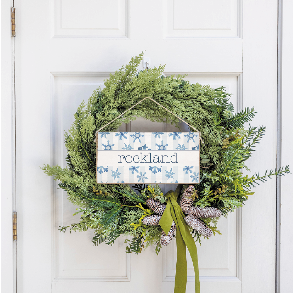 Personalized Snowflake Twine Hanging Sign