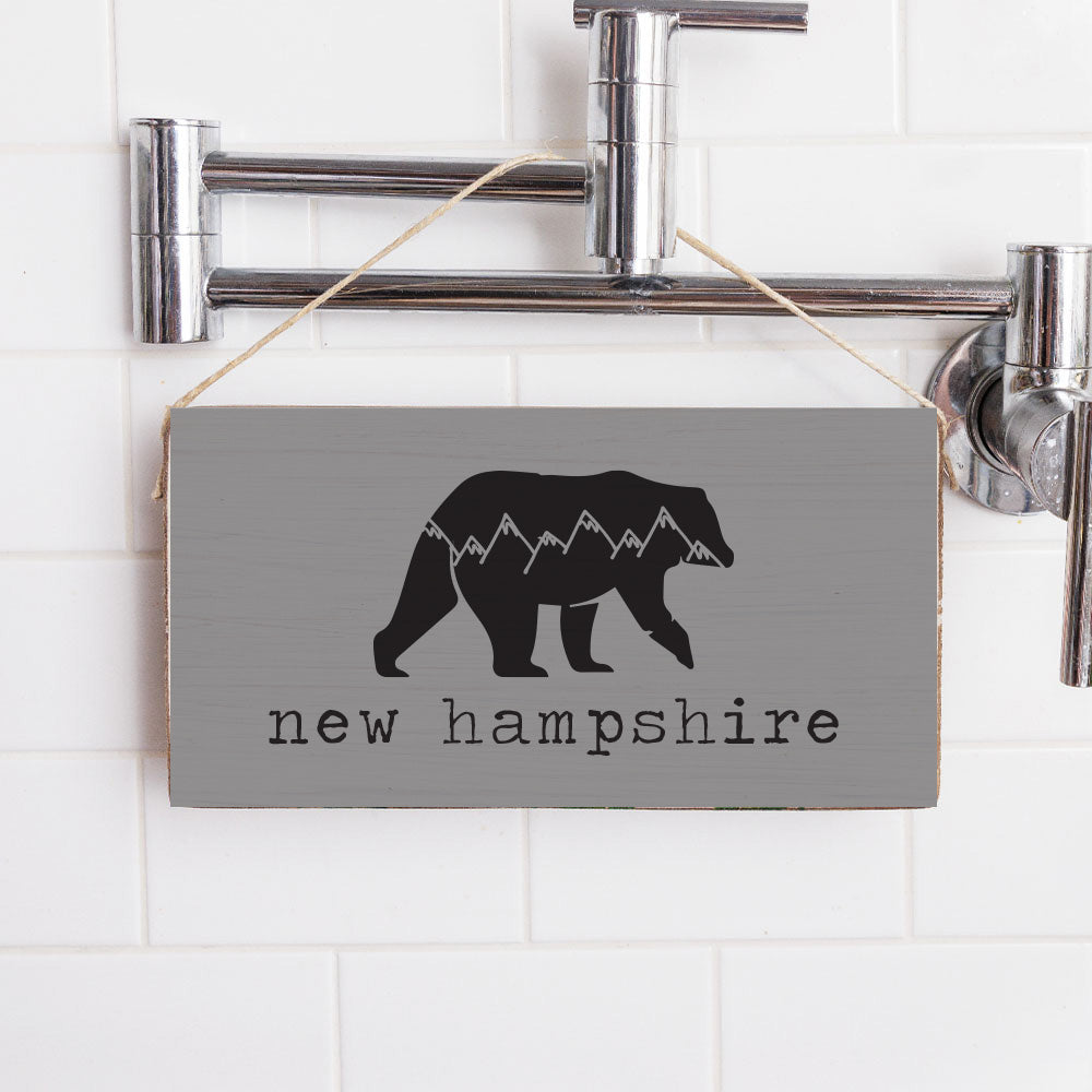 Mountain Bear Personalized Twine Sign