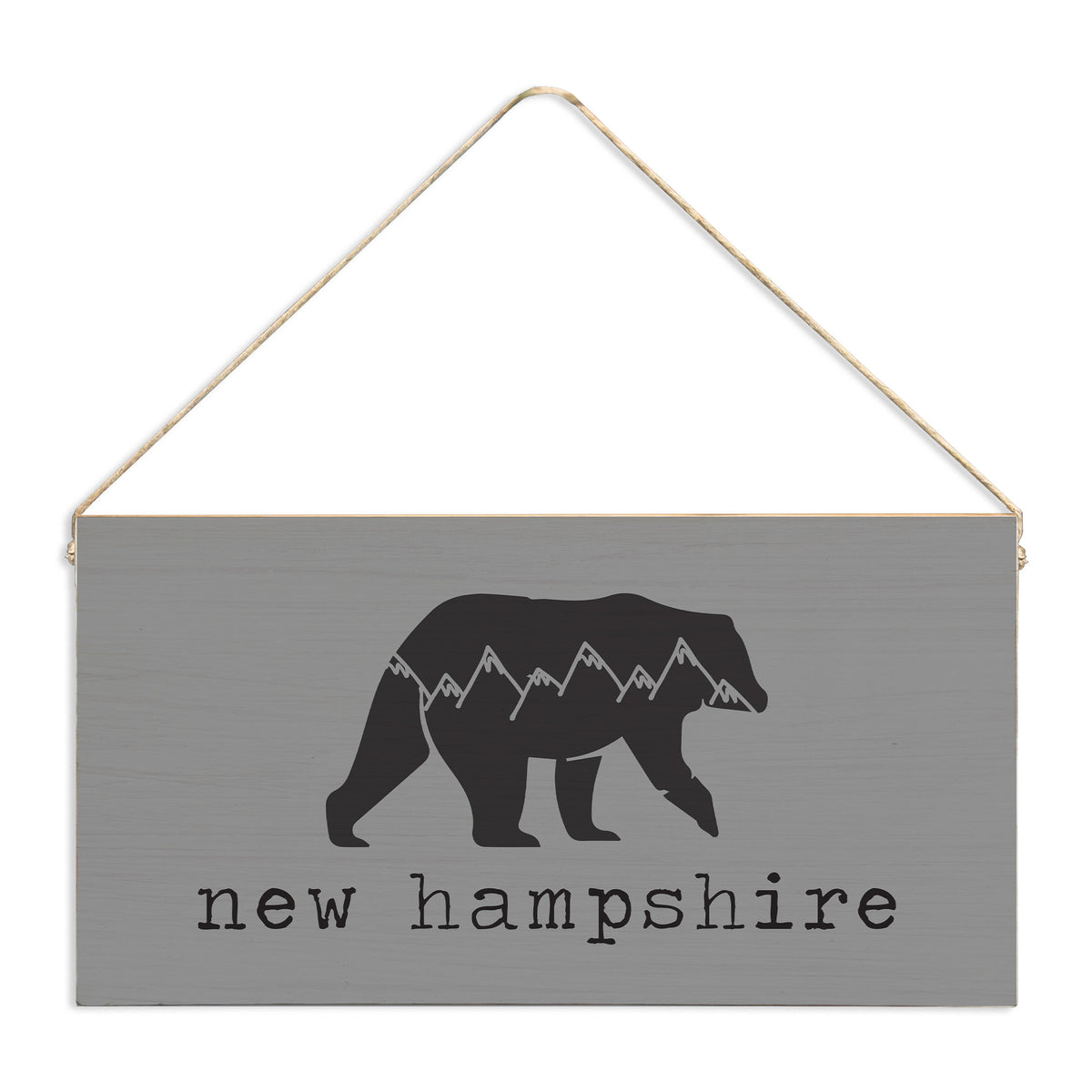 Mountain Bear Personalized Twine Sign