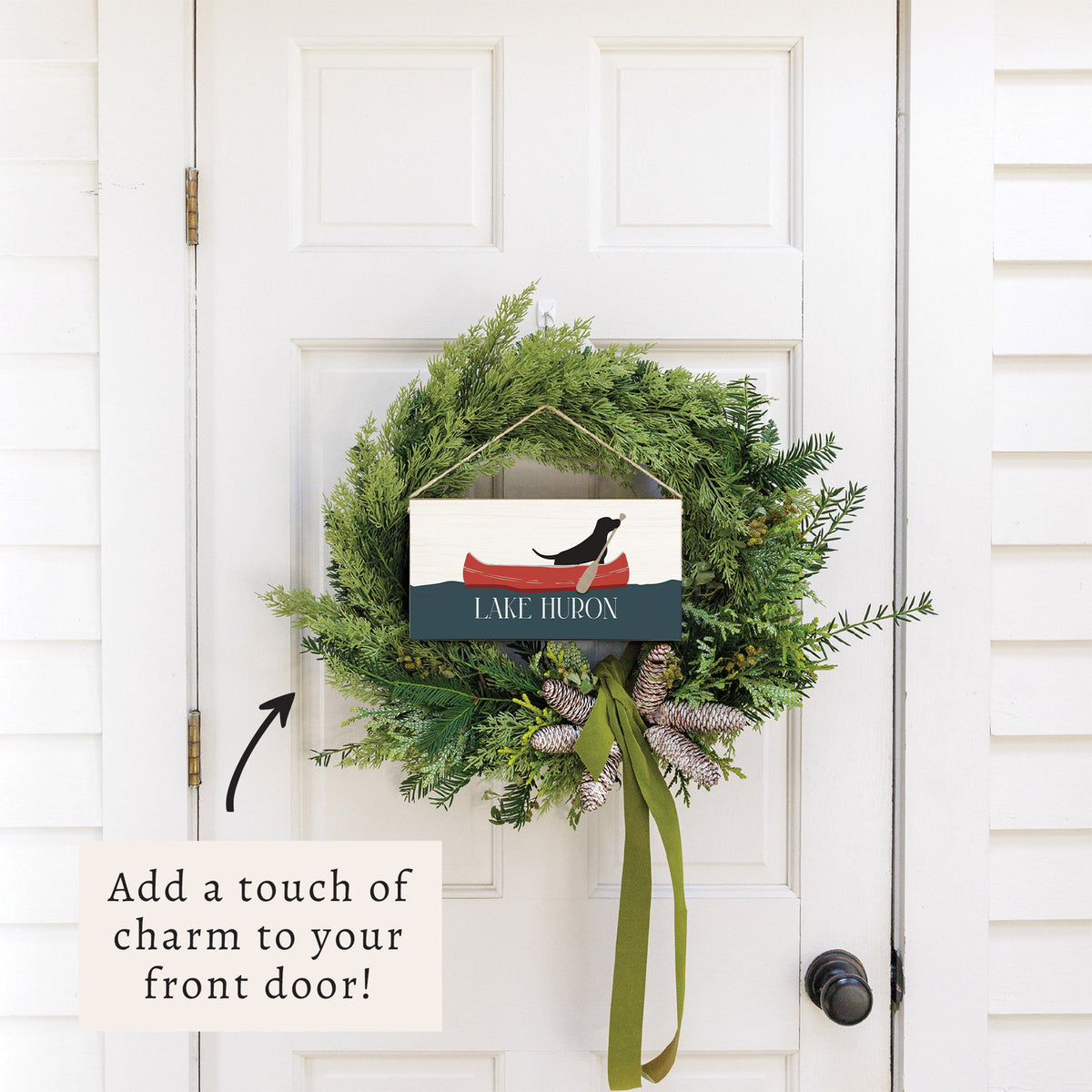 Dog Canoe Personalized Twine Sign
