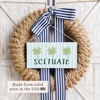 Preppy Shamrock Personalized Twine Sign