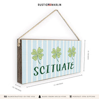 Preppy Shamrock Personalized Twine Sign